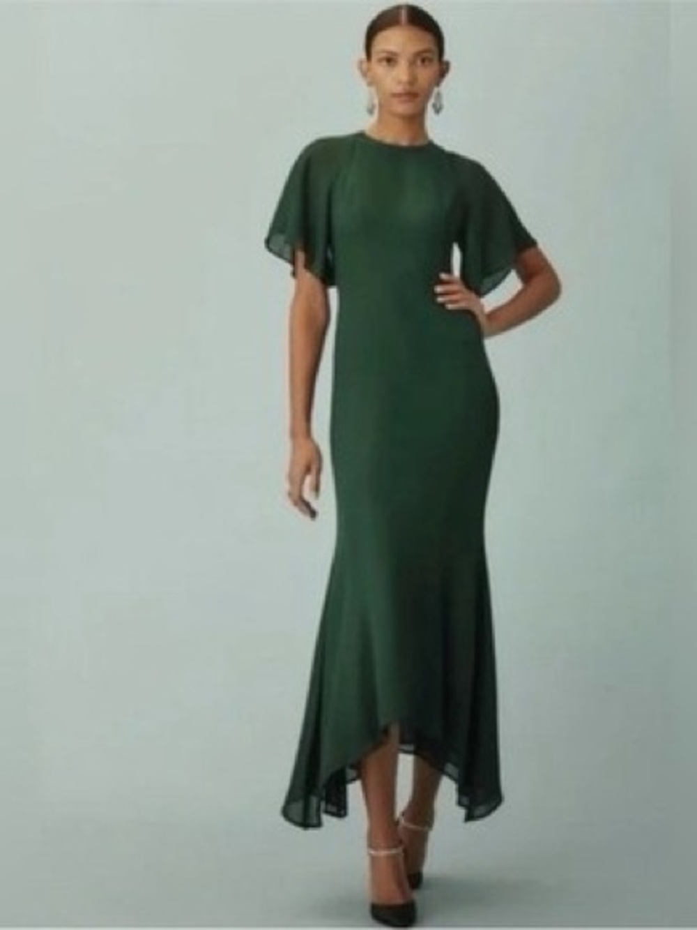 Reformation Forest Green Maxi Dress